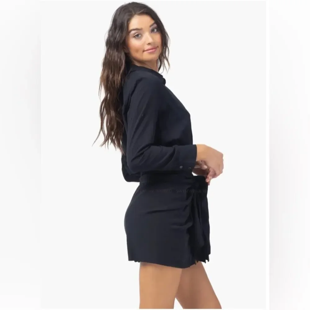 l*space Aura Dress Black Mini Swim Beach Cover-Up - Picture 3 of 3